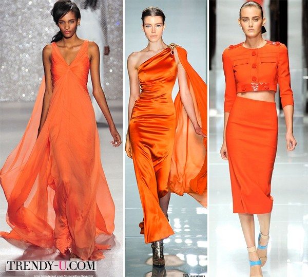 Вечерние платья оранжевого цвета