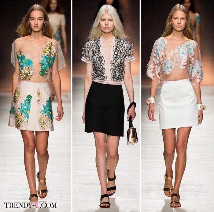 Модные блузки расшитые весенними цветами от Alberta Rerretti SS 2015