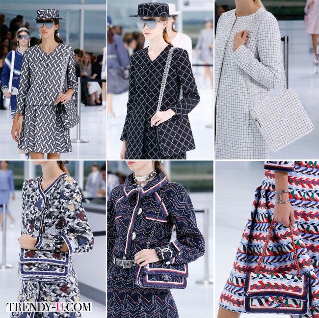 Модные сумки из ткани типа Messenger by Chanel весна-лето 2016
