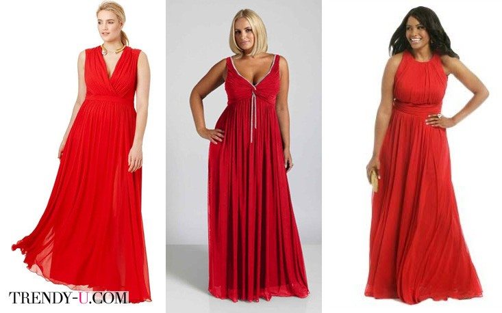 Нарядные платья в красном цвете