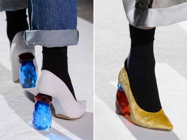 Модные туфли с декоративным каблуком осень-зима 2017-2018 Dries von Noten