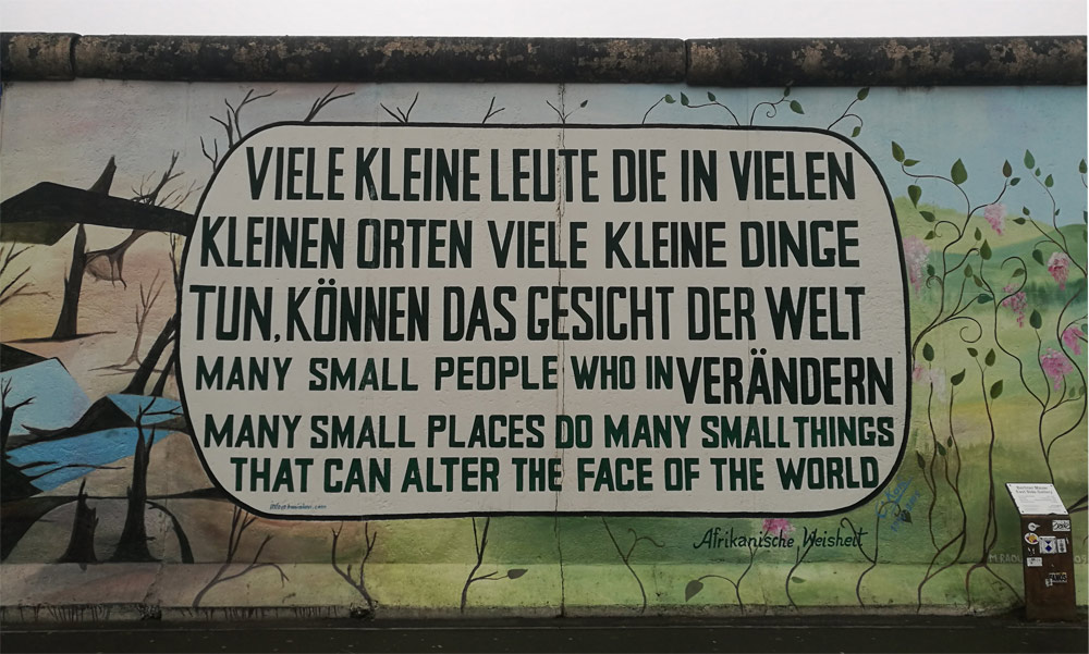 Many small places do many small things that can alter the face of the World