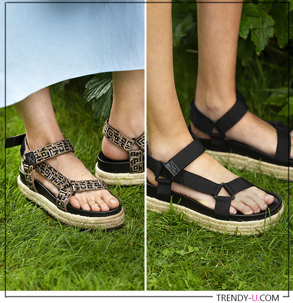 Ugly sandals в спортивном стиле из весенне-летней коллекции Longchamp