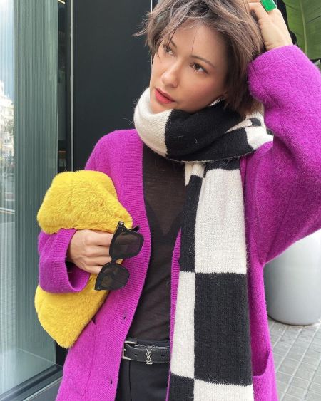 Модные шарфы зима 2022 на блогерах