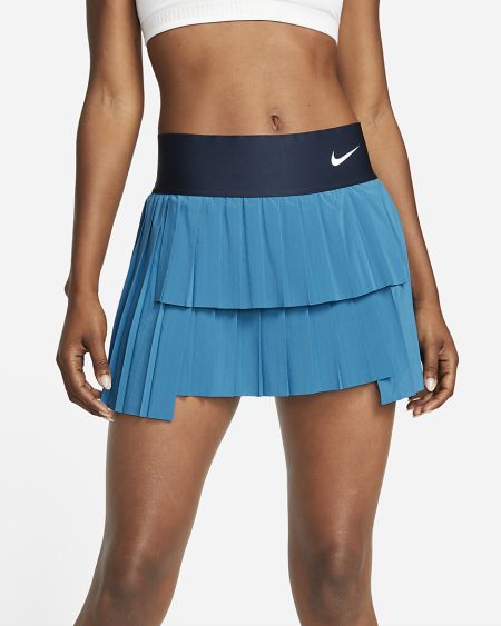 Многослойная голубая теннисная юбка Nike