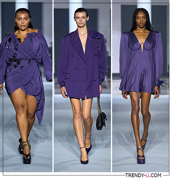 Платья фиолетово-синего цвета в коллекции Lanvin SS 2022